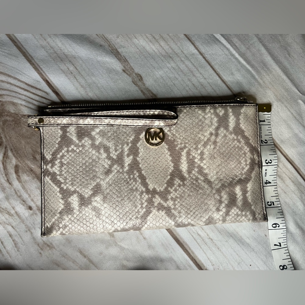 Michael Kors Snakeskin Wristlet Clutch